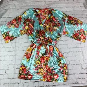 Floral robe pioneer women print satin